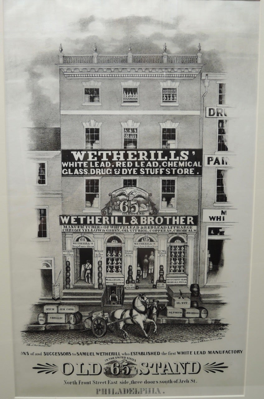 Poster for the Wetherill shop, Philadelphia.